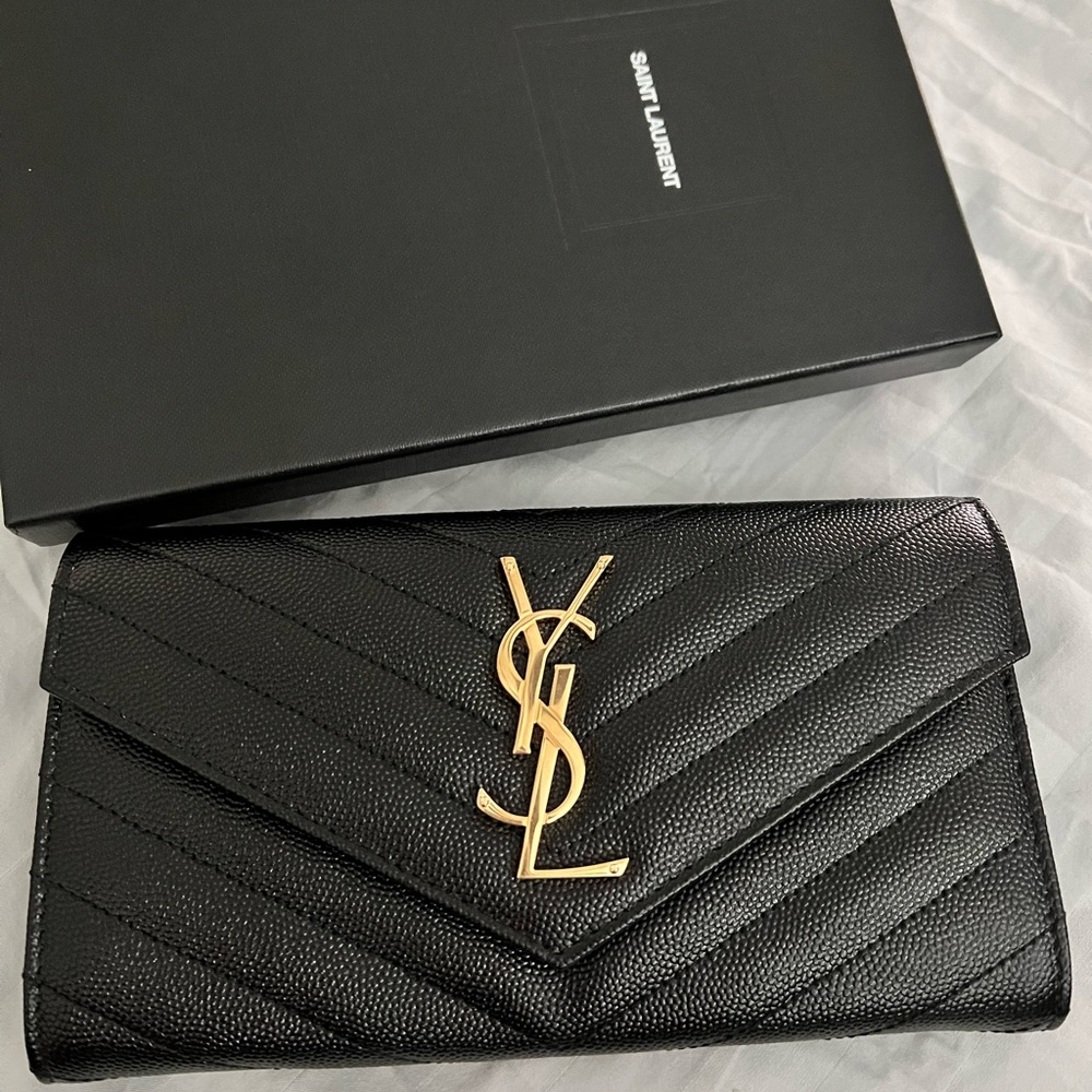 Saint Laurent Matelasse Large Flap Wallet